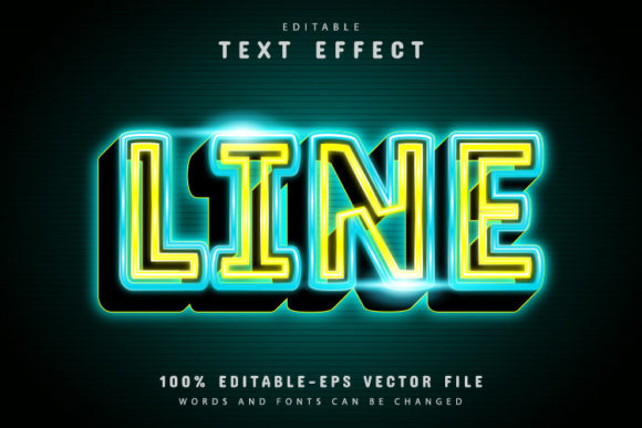 Download Neon Line Text Effect - Neon line Collection
