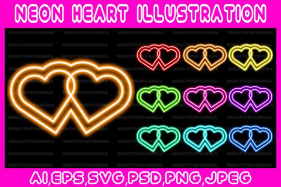 Download Valantine Heart Icon Neon Line Clip Art - Neon line Collection