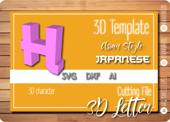Download 3D Letter Asian Style - H - 3d letter Collection