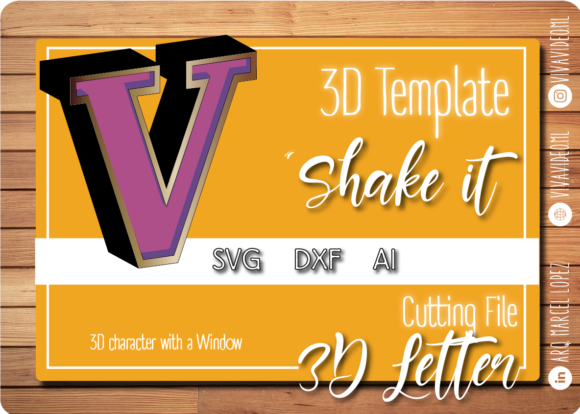 Download 3D Letter with Window: V - Premium Bundle